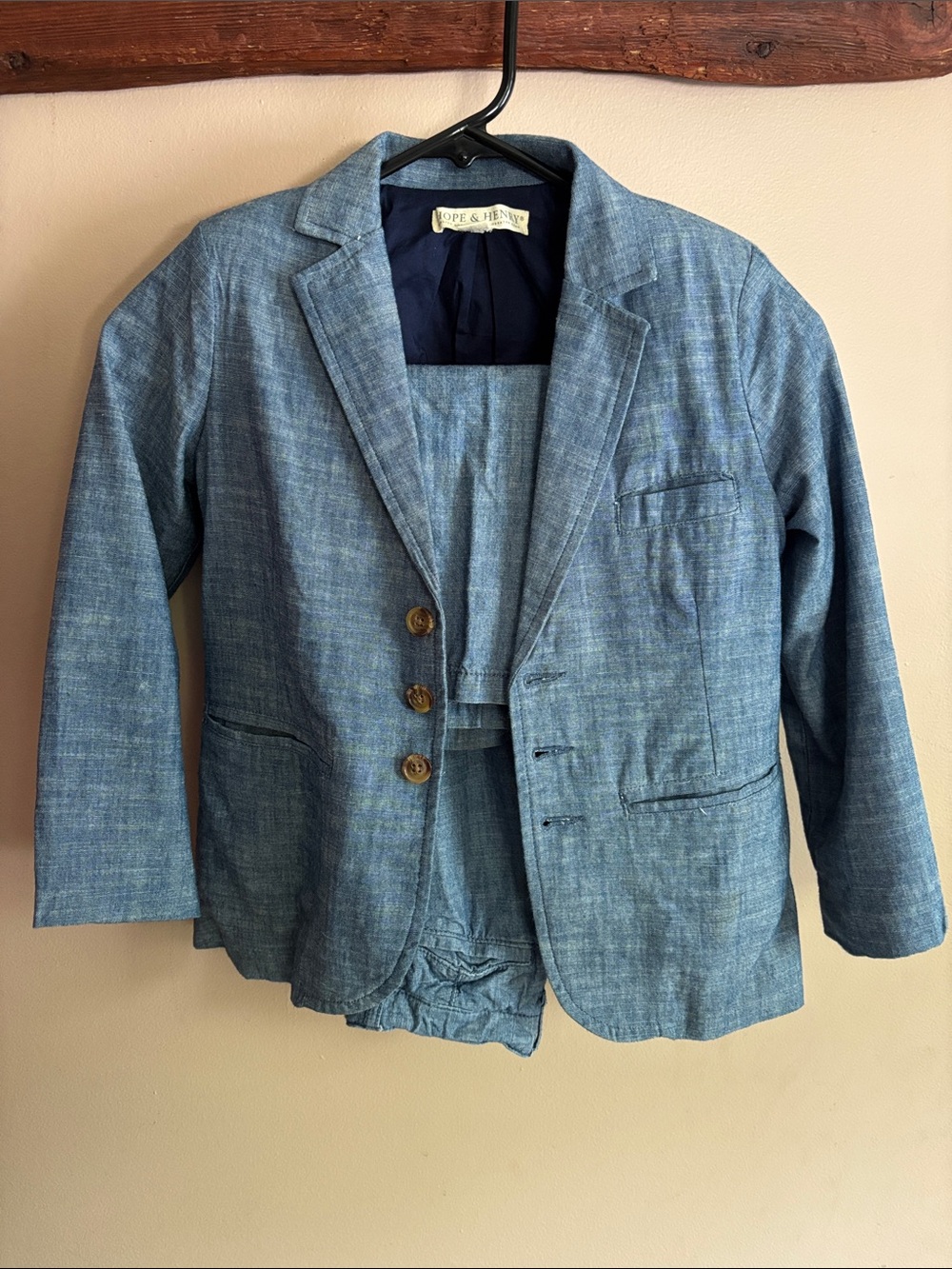 Children's Light Blue Linen-Blend Blazer by Hope & Henry